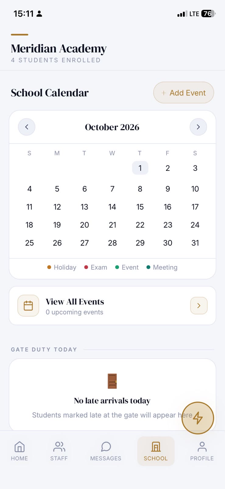 School calendar